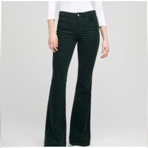 101 - NWT L'agence $285 High Rise Green Corduroy Pants Size 26
